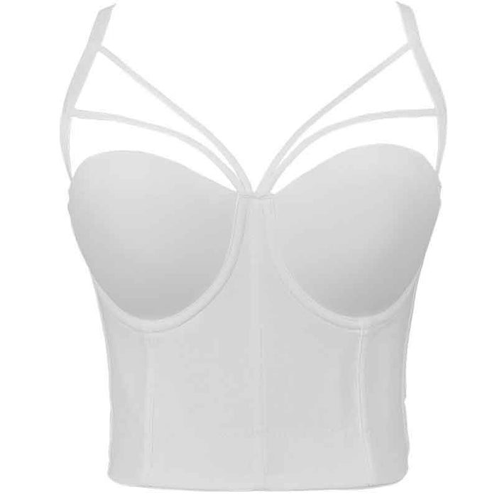 Sexy Cut Cross Strappy Gothic Bustier Tops Caged Cropped Top