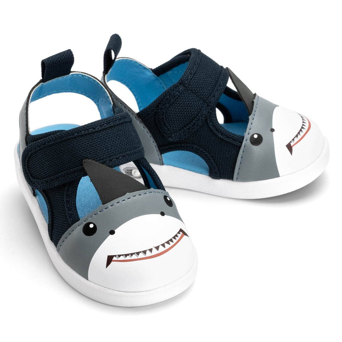 Shark Squeaky Toddler Sandals | Blue Squeaky Sandals ikiki® Shoes Size 3