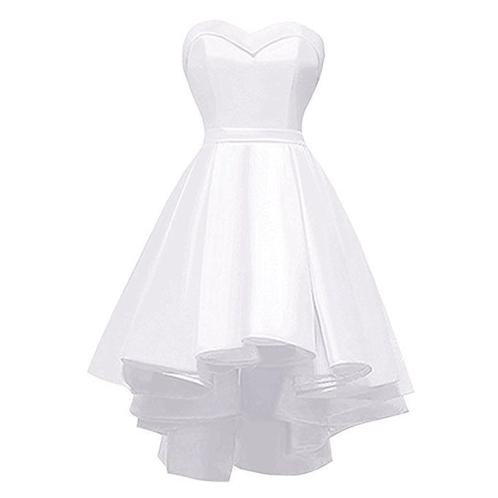 Short Formal Dress Strapless Ruffles Prom Short Party Dress