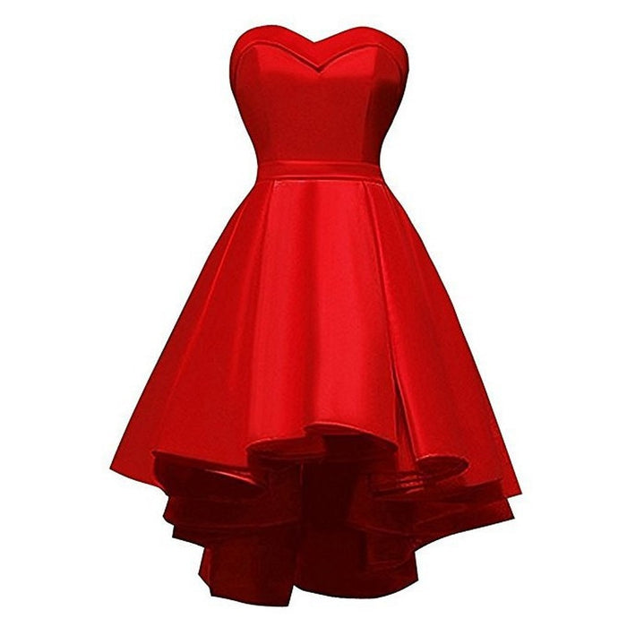 Short Formal Dress Strapless Ruffles Prom Short Party Dress