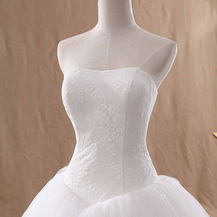 Simple Style Off The Shoulder Wedding Dresses Lace Plus Size Bridal Gowns