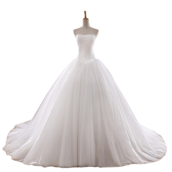 Simple Style Off The Shoulder Wedding Dresses Lace Plus Size Bridal Gowns