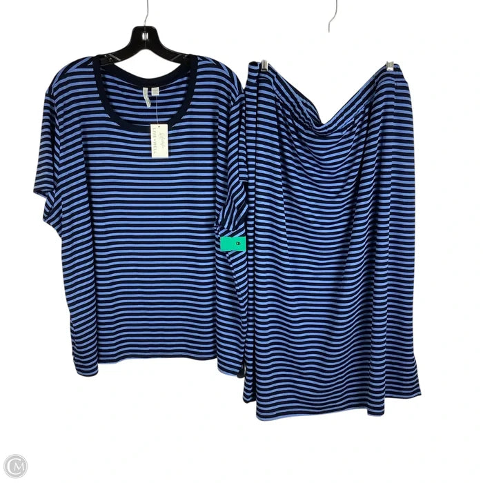 Skirt Set 2pc By Cato In Blue, Size: 3x (26/28)