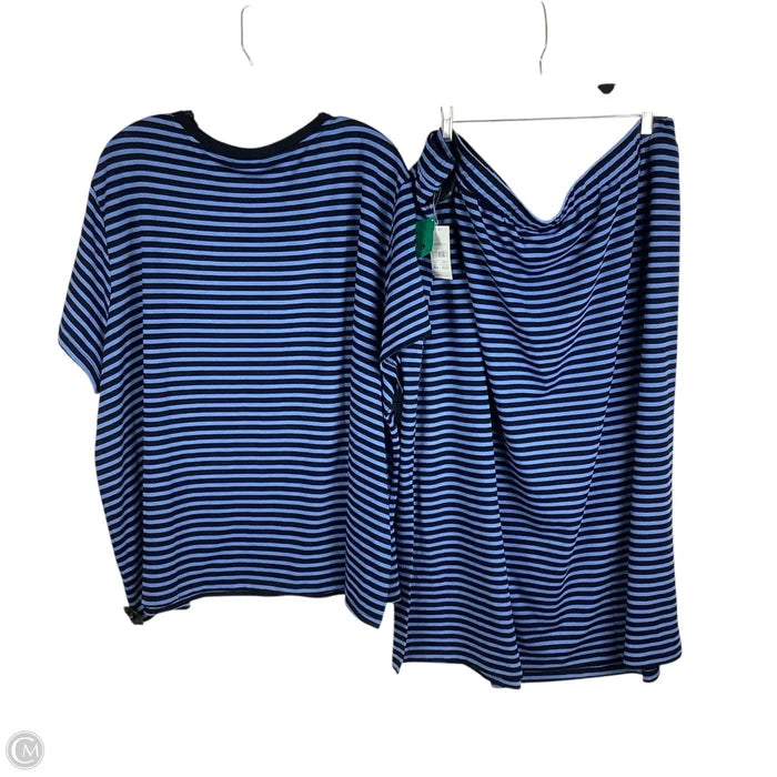 Skirt Set 2pc By Cato In Blue, Size: 3x (26/28)