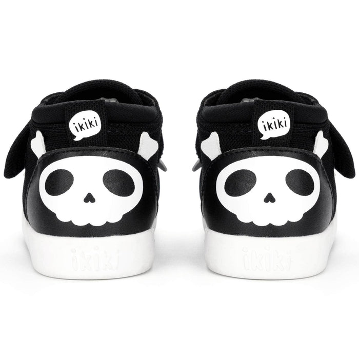 Skull & Crossbones Pirate Toddler Shoes | Black/White Squeaky Shoes ikiki® Shoes