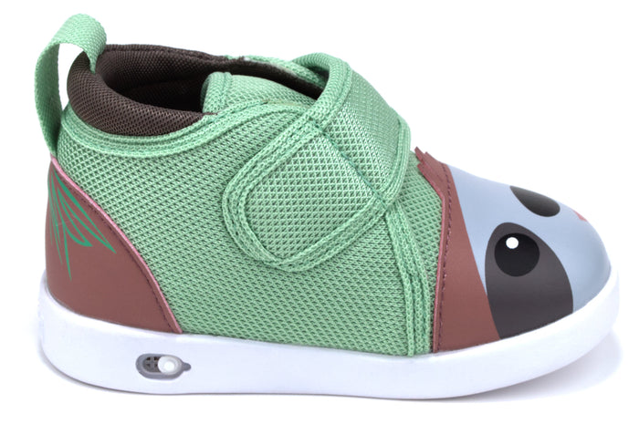 Sloth Squeaky Single Shoe for Boys and Girls V2 | Green/Brown | (One Shoe Only)