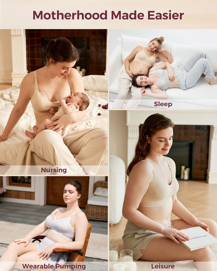 Soutien-gorge d’allaitement en coton pour forte poitrine – Momcozy