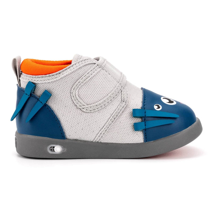 Spider Squeaky Toddler Shoes | Blue/Gray Squeaky Shoes ikiki® Shoes