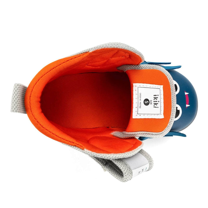 Spider Squeaky Toddler Shoes | Blue/Gray Squeaky Shoes ikiki® Shoes