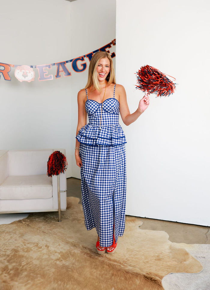 Stadium Maxi - Blue Gingham