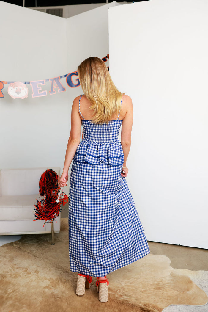 Stadium Maxi - Blue Gingham