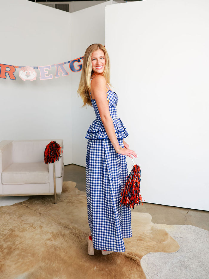 Stadium Maxi - Blue Gingham