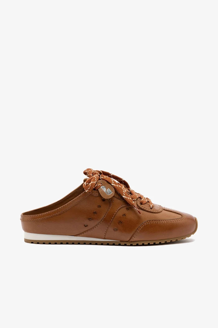 Stella Mule In Caramel Leather Sneaker Larroudé 5 Caramel