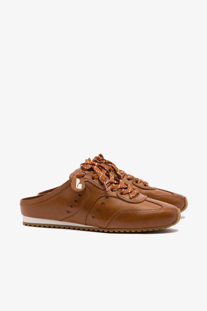 Stella Mule In Caramel Leather Sneaker Larroudé