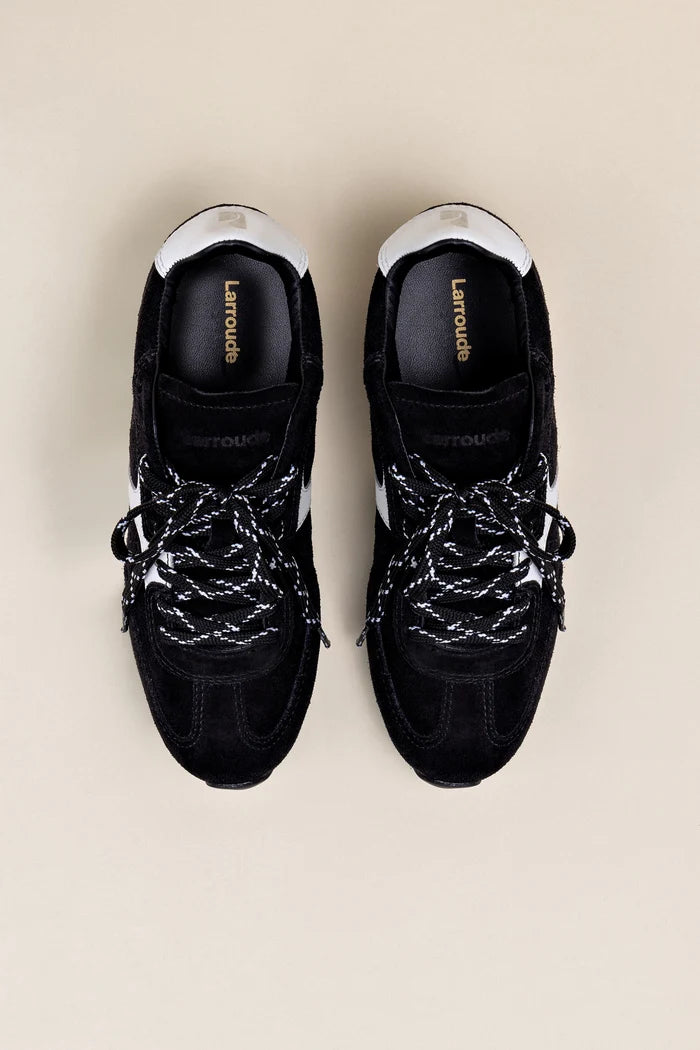 Stella Sneaker In Black Suede Sneaker Larroudé