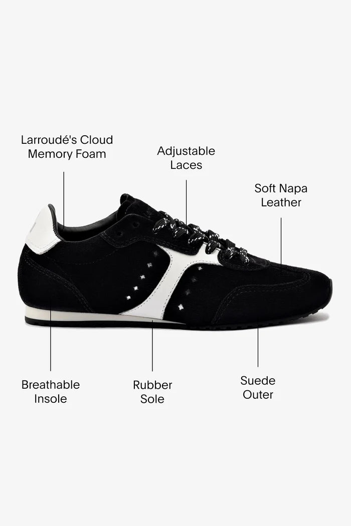 Stella Sneaker In Black Suede Sneaker Larroudé