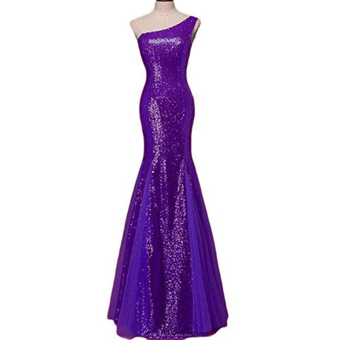 Strapless Sequin Prom Dress Wedding Ball Gowns Floor-Length Evening Maxi Dress