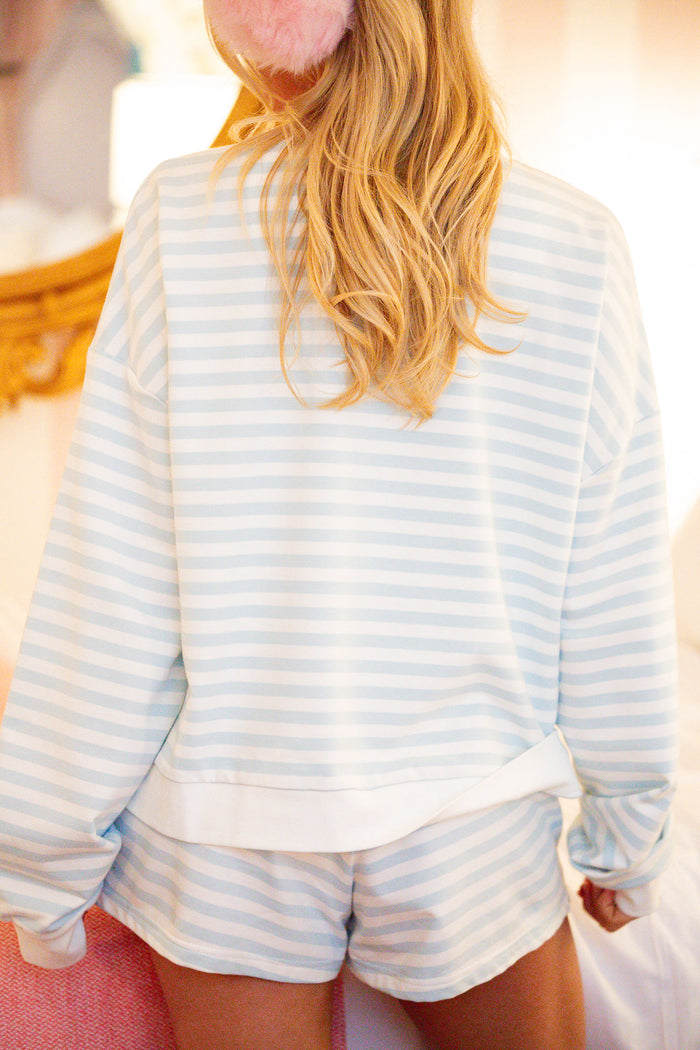 Stripe Short - Bluebell