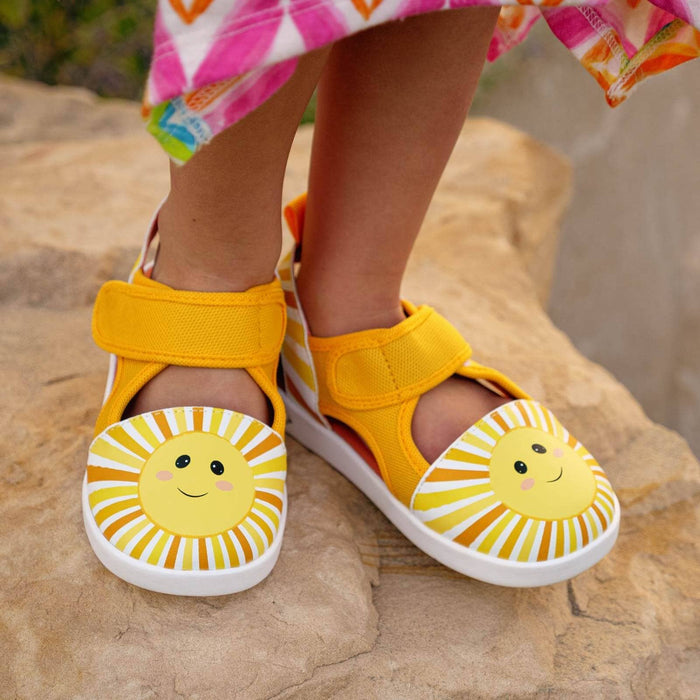 Sunshine Squeaky Toddler Sandals | Yellow Squeaky Sandals ikiki® Shoes