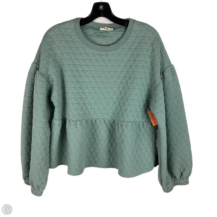 Sweatshirt Crewneck By New In In Green, Size: L