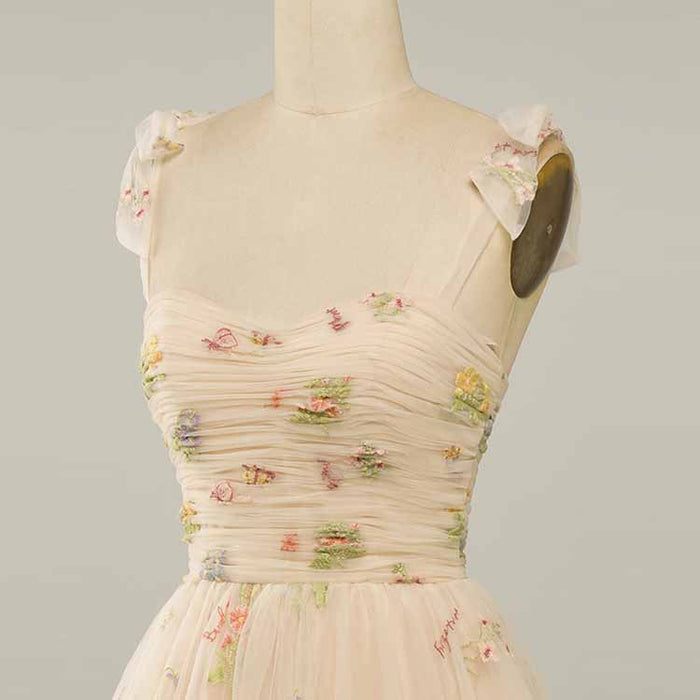 Sweetheart Short Homecoming Dress with Embroidery Floral Party Dress