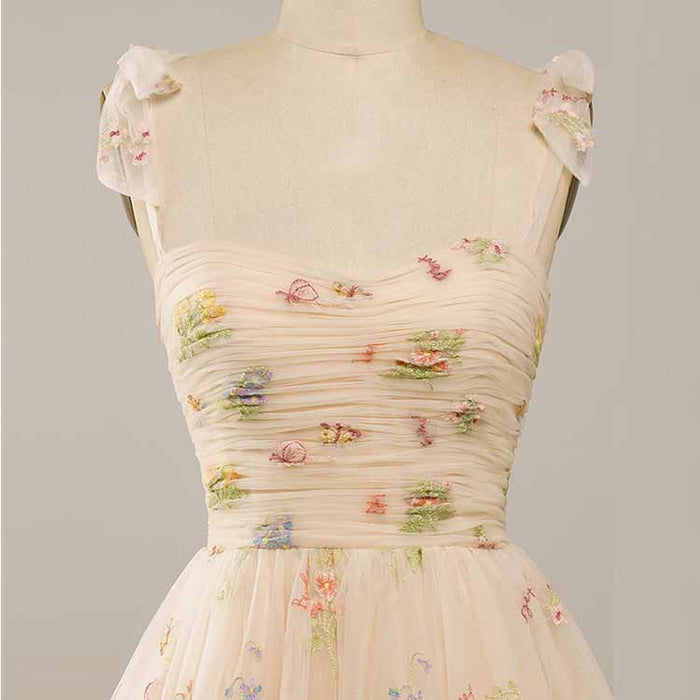 Sweetheart Short Homecoming Dress with Embroidery Floral Party Dress