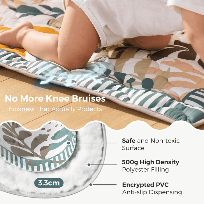 Tapis de jeu portable pour bébé - Vert forêt