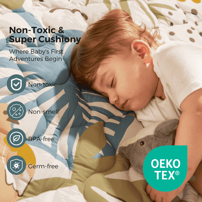 Tapis de jeu portable pour bébé - Vert forêt