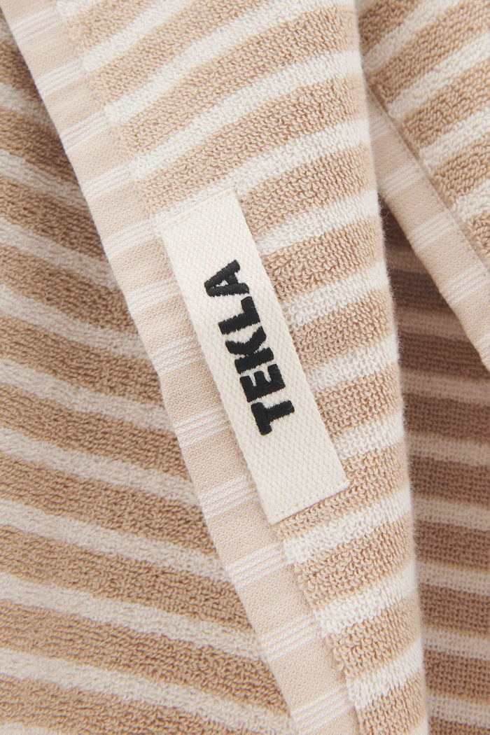 Terry Washcloth Ivory Stripe