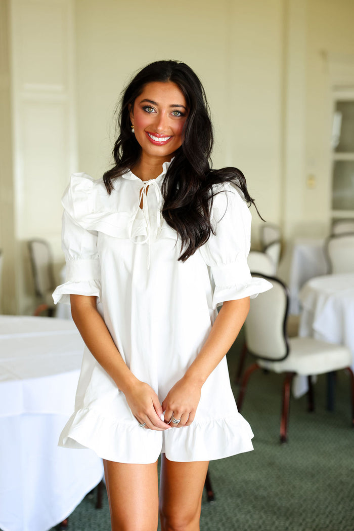 The Getaway Short Sleeve Mini - White