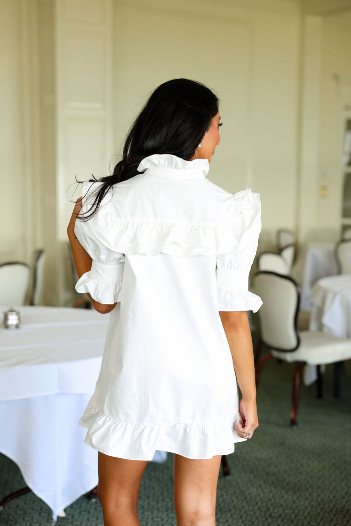 The Getaway Short Sleeve Mini - White