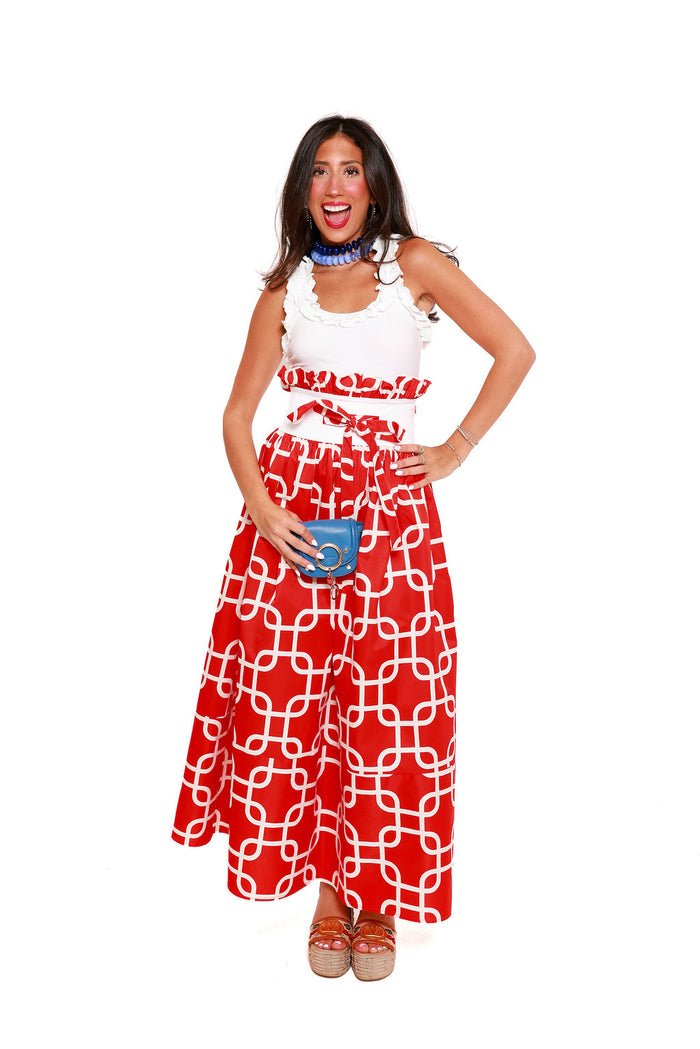 The Leo Skirt - Cherry