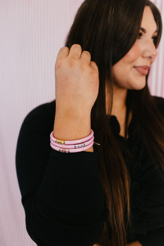 Three Kings All Weather Bangles In Pink - Macoma Boutique310 Accessories/Jewelry