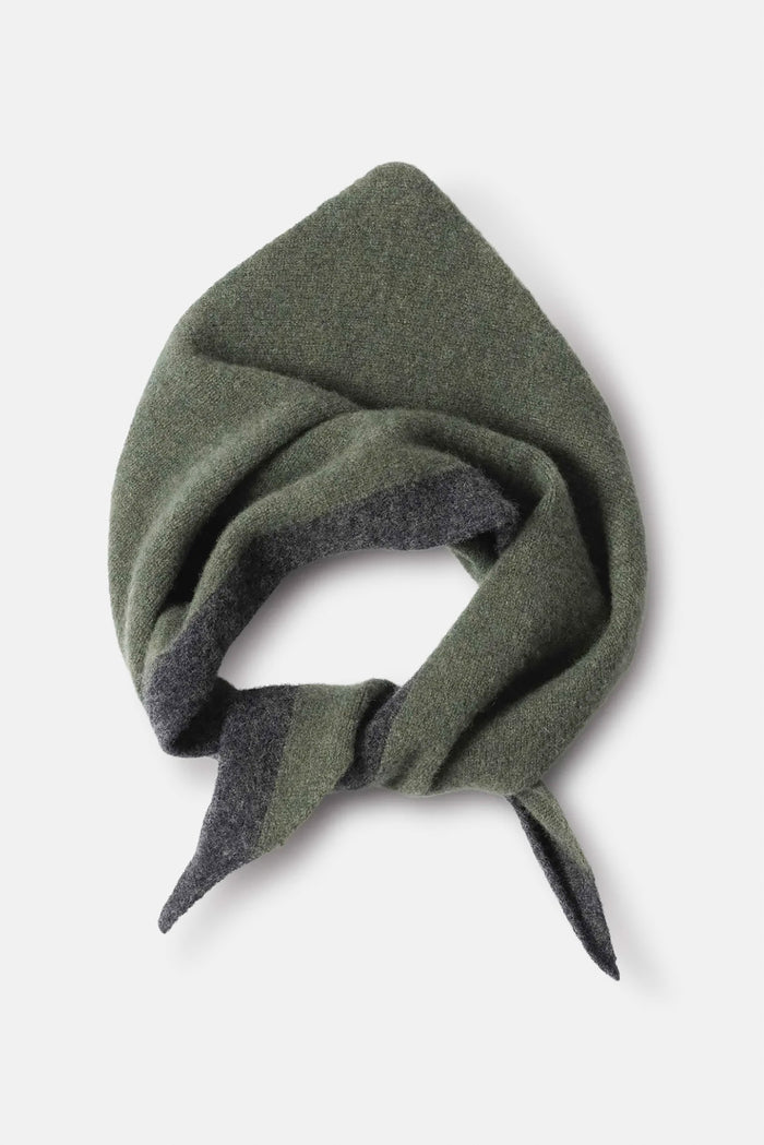 Tipped Scout Scarf Green/Charcoal