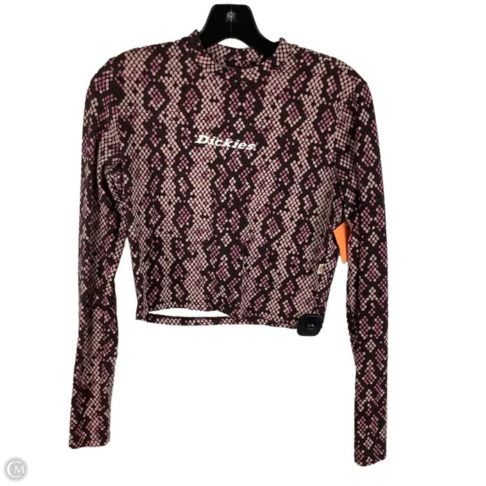 Top Long Sleeve Basic By Dickies In Purple, Size: M