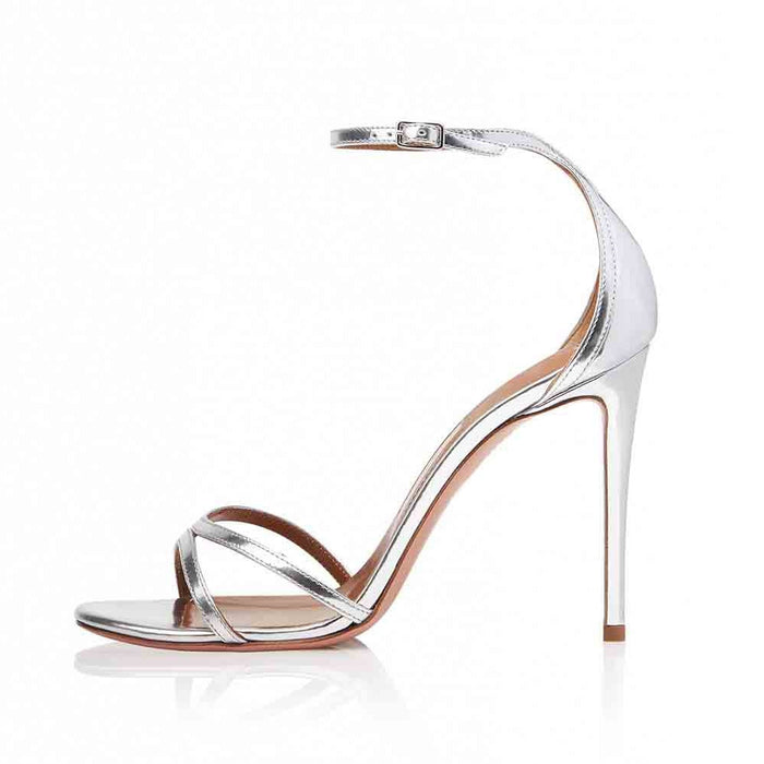 Tucomosi Women PU Sequin Sandals Party High Heel Shoes