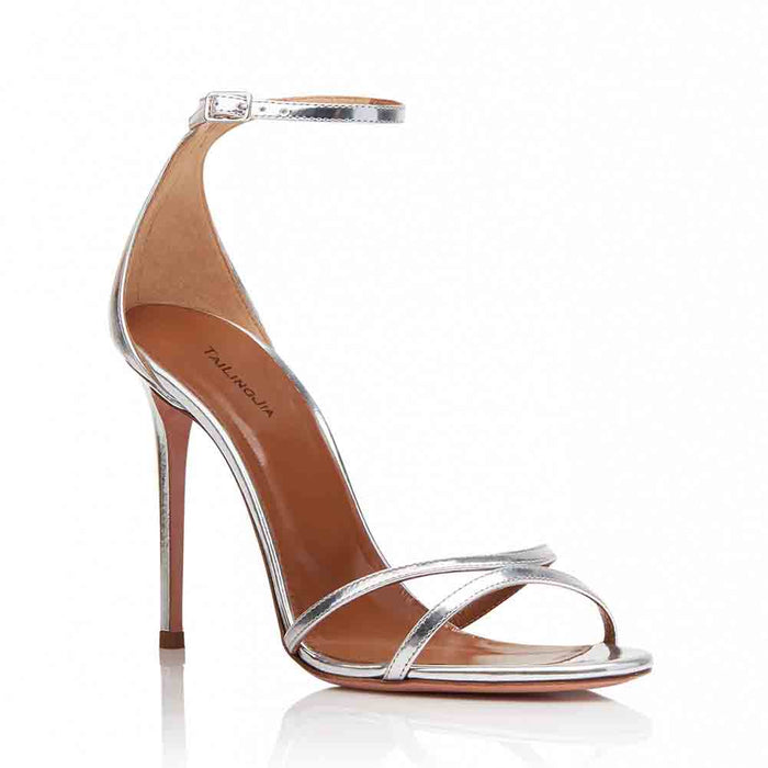 Tucomosi Women PU Sequin Sandals Party High Heel Shoes