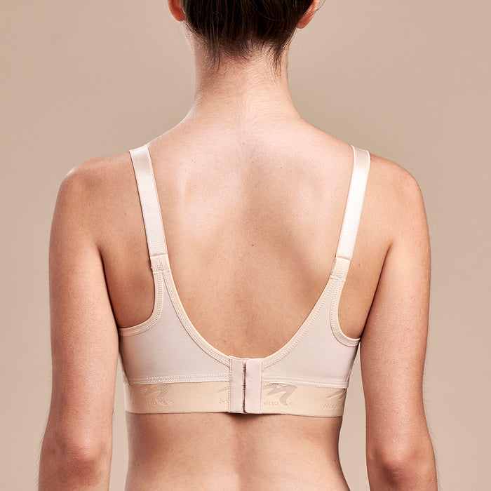 FlexFit™ Ultra Low Coverage Zip-Front Bra - Style No. B09Z Back view, in beige