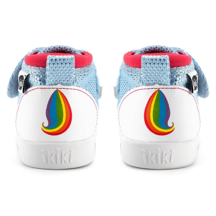 Unicorn Squeaky Toddler Shoes | White/Sparkly Blue Squeaky Shoes ikiki® Shoes