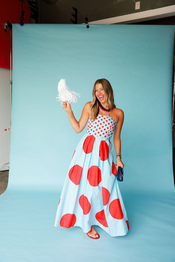 Vaught Maxi Dress - Oxford Polka Dot