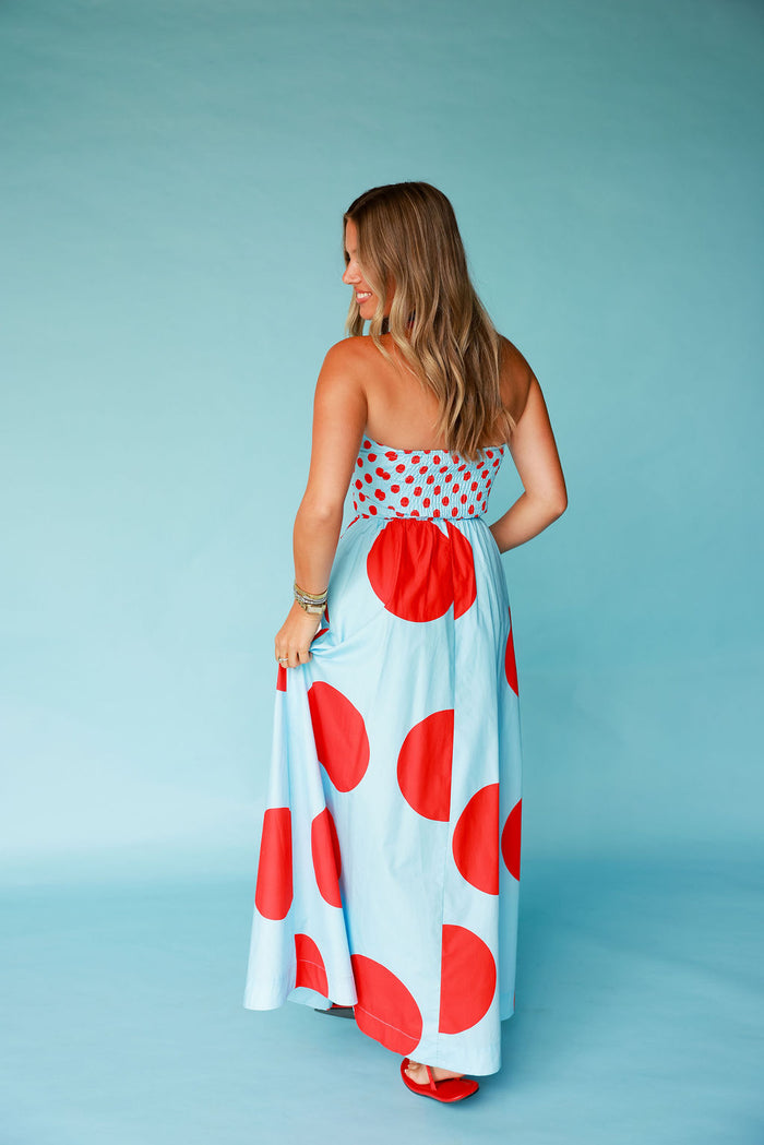 Vaught Maxi Dress - Oxford Polka Dot