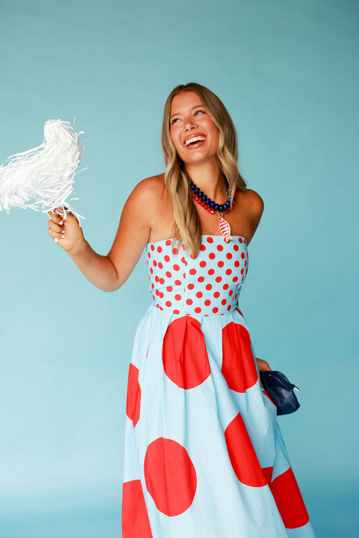 Vaught Maxi Dress - Oxford Polka Dot