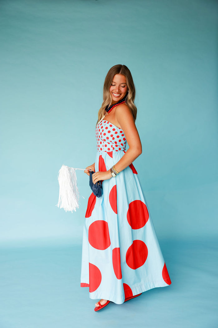 Vaught Maxi Dress - Oxford Polka Dot