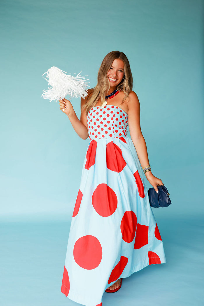 Vaught Maxi Dress - Oxford Polka Dot