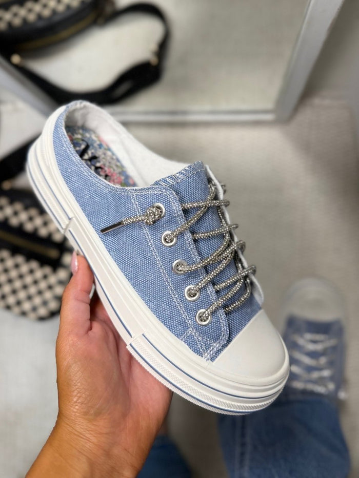 Very G Blue Aman Slip On Sneakers - Macoma Boutique301 Sneakers