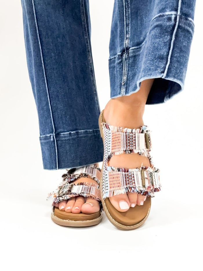 BLACK FRIDAY DEAL: Very G Cream Multi Mackenzie Sandals - Macoma Boutique304 Sandals