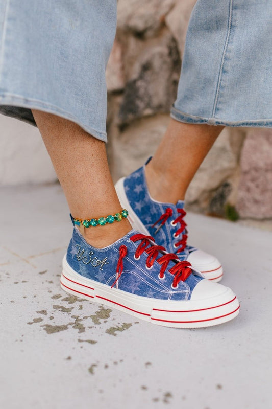 Very G Dark Denim Aman Usa Sneakers - Macoma Boutique301 Sneakers