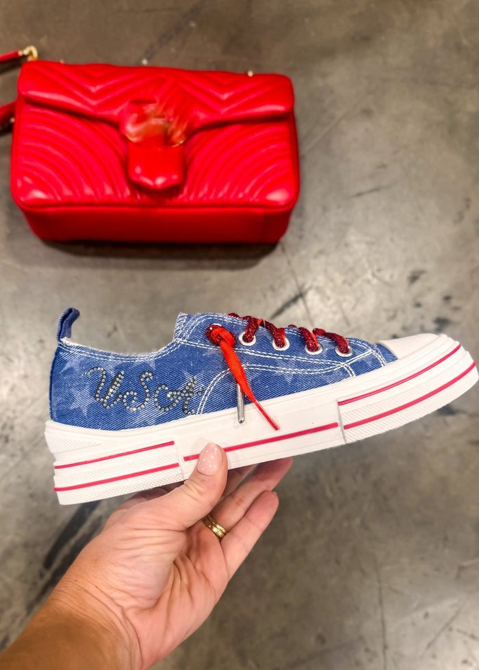 Very G Dark Denim Aman Usa Sneakers - Macoma Boutique301 Sneakers
