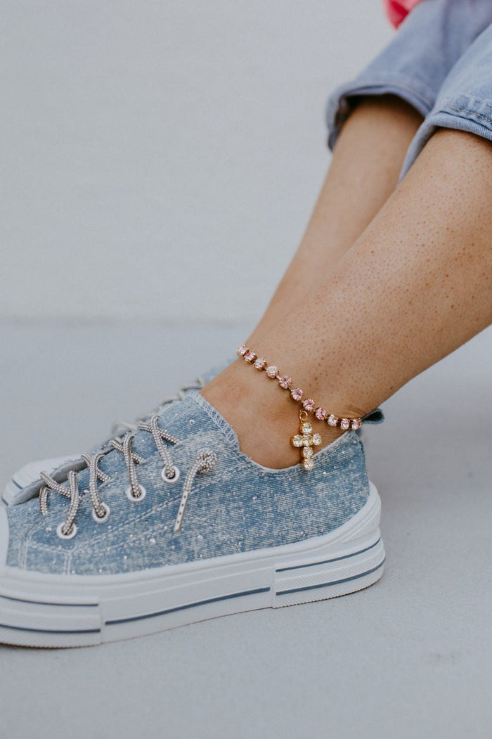 Very G Light Blue Aman Denim Sneakers - Macoma Boutique301 Sneakers