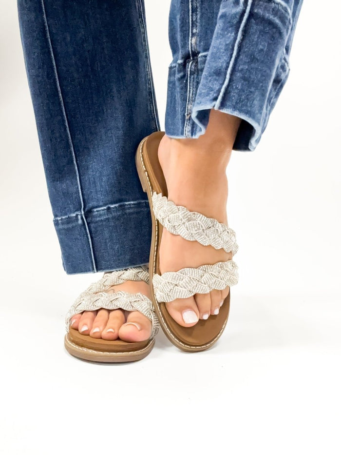 BLACK FRIDAY DEAL: Very G Silver Nalani Sandals - Macoma Boutique304 Sandals